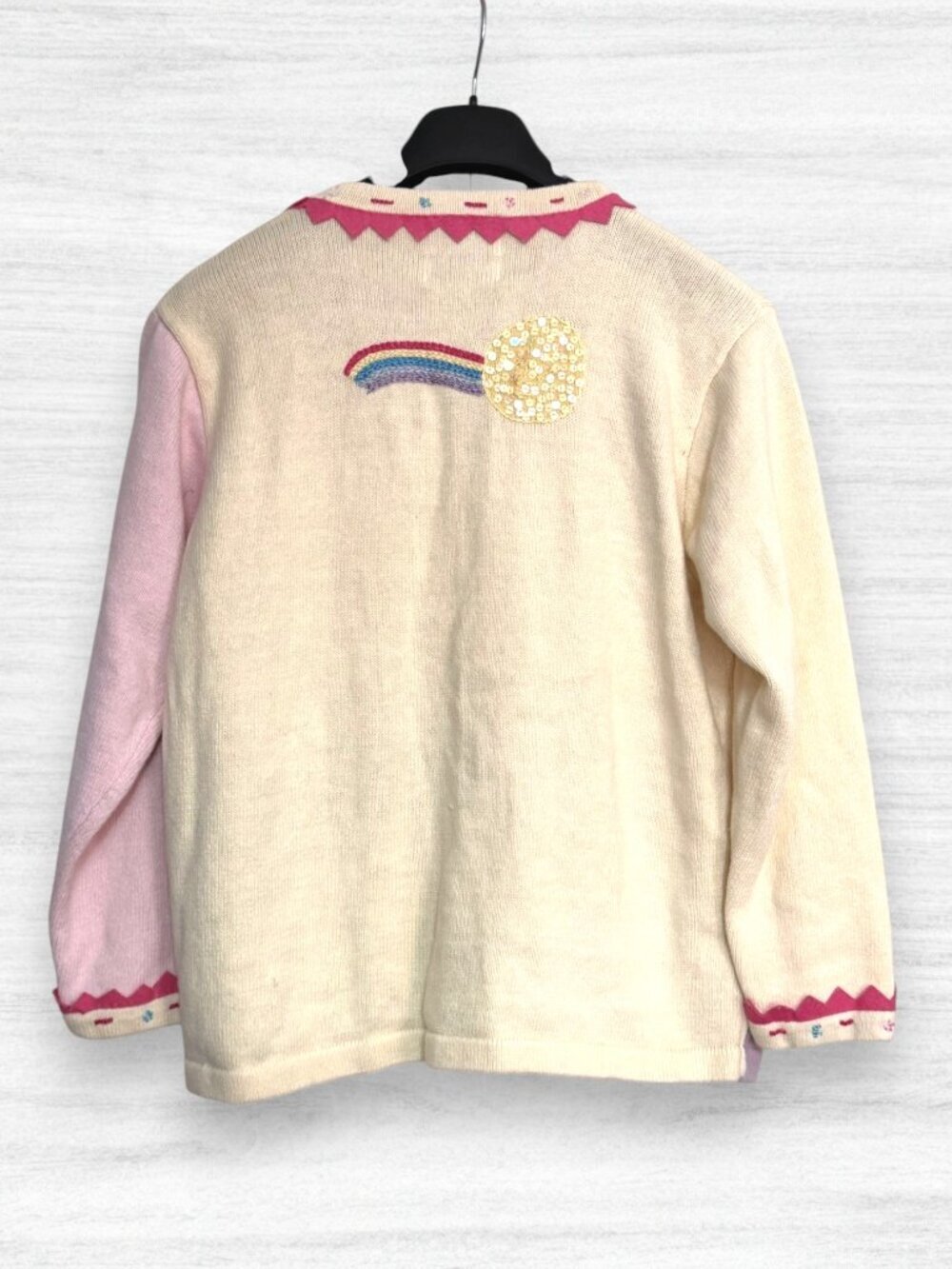 Vintage Storybook Knits 1X Nursery Rhyme Cardigan Sweater Cottagecore Whimsical - Picture 11 of 11